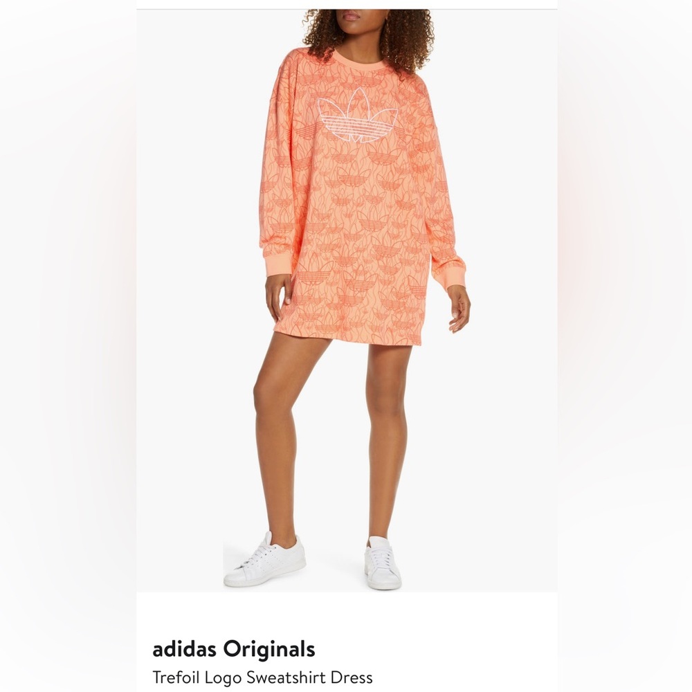 Adidas Originals Trefoil Logo Sweatshirt Dress
